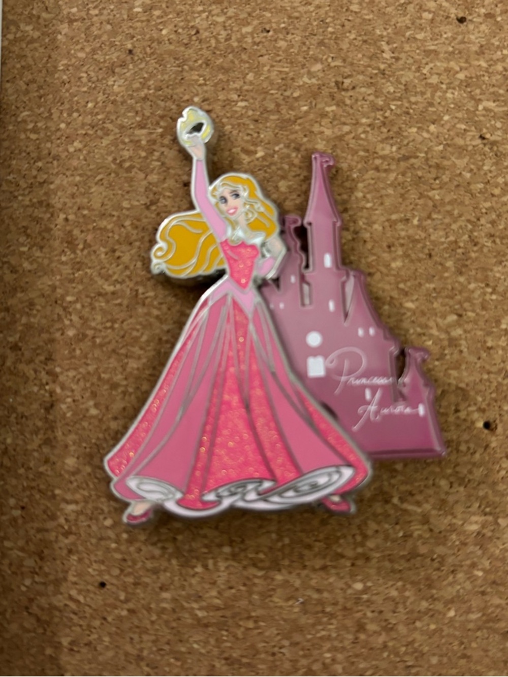 Sleeping Beauty Princess Aurora Castle Enamel Trading Pin